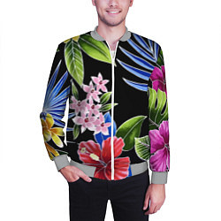 Бомбер мужской Floral vanguard composition Летняя ночь Fashion tr, цвет: 3D-меланж — фото 2