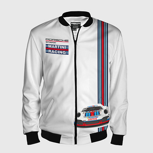 Мужской бомбер Porsche Martini Racing / 3D-Черный – фото 1