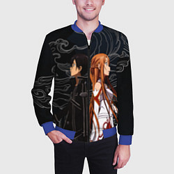 Бомбер мужской Кирито и Асуна - Sword Art Online, цвет: 3D-синий — фото 2