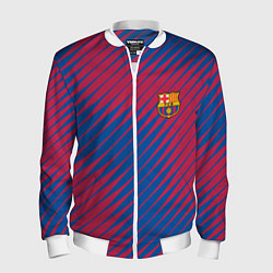 Бомбер мужской Fc barcelona барселона fc абстракция, цвет: 3D-белый