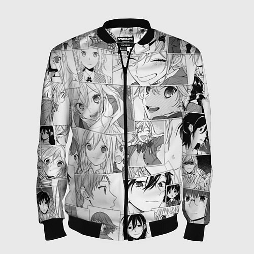Мужской бомбер Horimiya pattern / 3D-Черный – фото 1