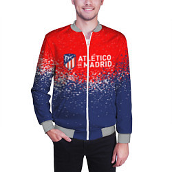 Бомбер мужской Atletico madrid атлетико мадрид брызги красок, цвет: 3D-меланж — фото 2