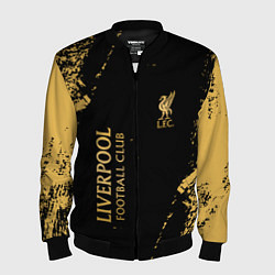 Бомбер мужской Liverpool гранж, цвет: 3D-черный