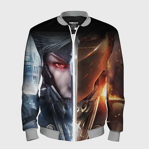 Мужской бомбер METAL GEAR RISING САМУРАЙ / 3D-Меланж – фото 1