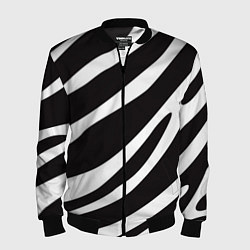 Мужской бомбер Анималистичный рисунок зебра