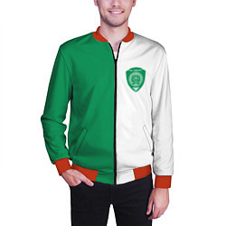 Бомбер мужской ФК Ахмат бело-зеленая форма, цвет: 3D-красный — фото 2