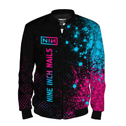 Бомбер мужской Nine Inch Nails - neon gradient, цвет: 3D-черный