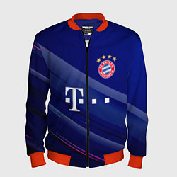 Бомбер мужской Bayern munchen Абстракция, цвет: 3D-красный