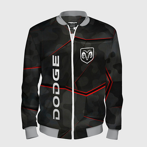Мужской бомбер Dodge абстракция спорт / 3D-Меланж – фото 1