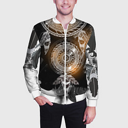 Бомбер мужской В стиле бохо, цвет: 3D-белый — фото 2