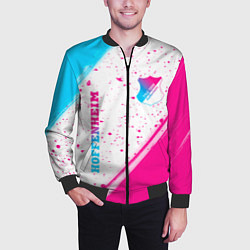 Бомбер мужской Hoffenheim neon gradient style: надпись, символ, цвет: 3D-черный — фото 2
