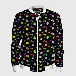 Мужской бомбер 90s pattern on black