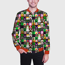 Бомбер мужской Minecraft characters, цвет: 3D-красный — фото 2