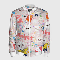 Бомбер мужской Skzoo Jinniret pattern cartoon avatar, цвет: 3D-белый