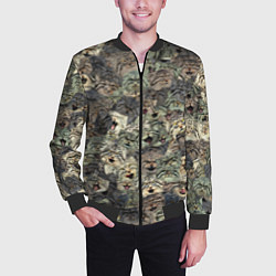 Бомбер мужской Мануловый камуфляж, цвет: 3D-черный — фото 2