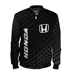 Бомбер мужской Honda карбоновый фон, цвет: 3D-черный