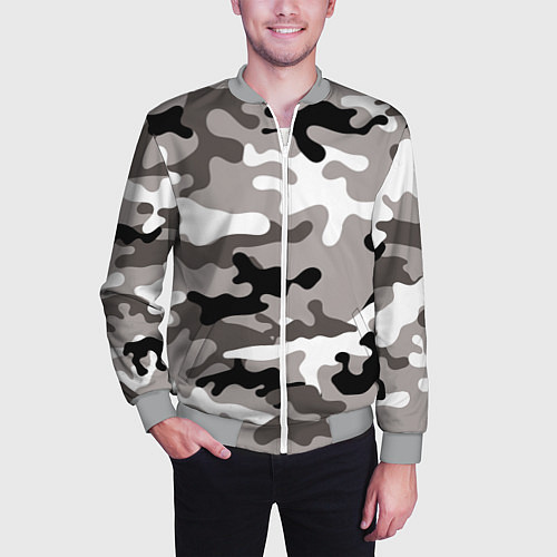 Мужской бомбер Камуфляж Urban крупный / 3D-Меланж – фото 3