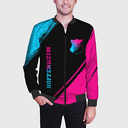 Бомбер мужской Hoffenheim - neon gradient: надпись, символ, цвет: 3D-черный — фото 2