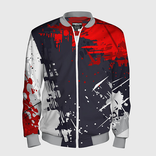Мужской бомбер Абстрактные брызги / 3D-Меланж – фото 1