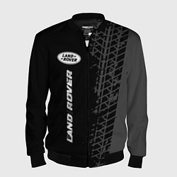 Бомбер мужской Land Rover speed на темном фоне со следами шин: по, цвет: 3D-черный