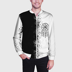 Бомбер мужской Северный компас Вегвизир, цвет: 3D-белый — фото 2