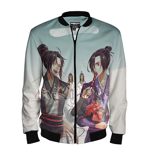 Мужской бомбер Wangji and Wuxian - Mo Dao Zu Shi / 3D-Черный – фото 1