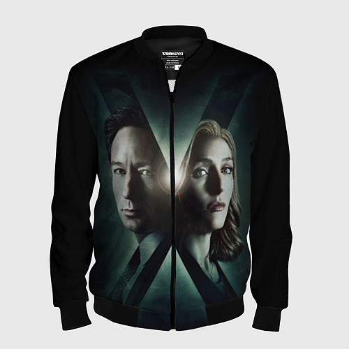 Мужской бомбер X - Files / 3D-Черный – фото 1