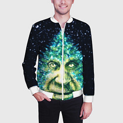 Бомбер мужской Мудрое Новогоднее Дерево, цвет: 3D-белый — фото 2