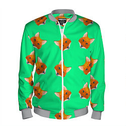 Бомбер мужской Эстетика Полигональные лисы, цвет: 3D-меланж