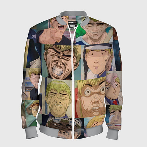 Мужской бомбер Лицо ГТО / 3D-Меланж – фото 1