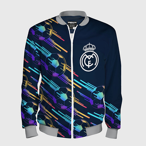 Мужской бомбер Real Madrid градиентные мячи / 3D-Меланж – фото 1