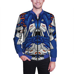 Бомбер мужской Инопланетный костюм, цвет: 3D-синий — фото 2