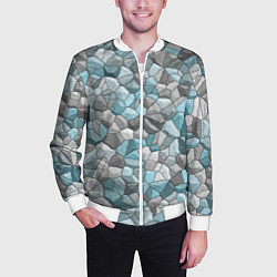 Бомбер мужской Мозаика из цветных камней, цвет: 3D-белый — фото 2