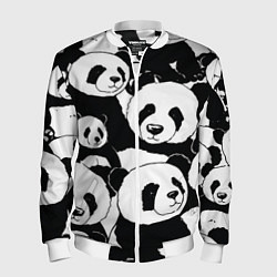 Мужской бомбер С пандами паттерн