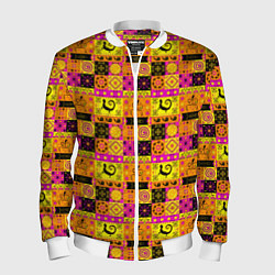 Бомбер мужской Colored patterned ornament, цвет: 3D-белый