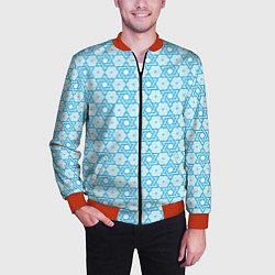 Бомбер мужской Израильский узор для Хануки, цвет: 3D-красный — фото 2