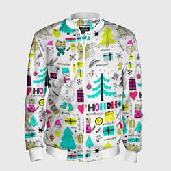 Мужской бомбер Happy new year hohoho