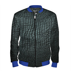 Бомбер мужской Кожа крокодила - fashion, цвет: 3D-синий