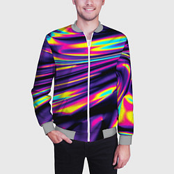 Бомбер мужской Glitch colors, цвет: 3D-меланж — фото 2