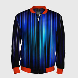 Бомбер мужской Neon line stripes, цвет: 3D-красный