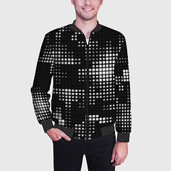 Бомбер мужской Pixel art - abstraction, цвет: 3D-черный — фото 2