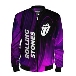 Бомбер мужской Rolling Stones violet plasma, цвет: 3D-черный