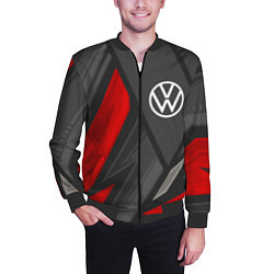 Бомбер мужской Volkswagen sports racing, цвет: 3D-черный — фото 2