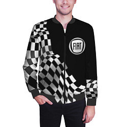 Бомбер мужской Fiat racing flag, цвет: 3D-черный — фото 2