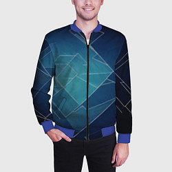 Бомбер мужской Геометрическая бесконечность, цвет: 3D-синий — фото 2