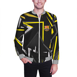 Бомбер мужской ФК Барселона эмблема, цвет: 3D-меланж — фото 2
