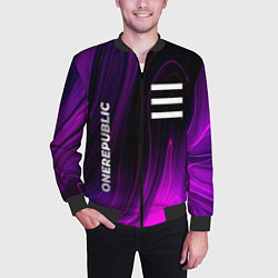 Бомбер мужской OneRepublic violet plasma, цвет: 3D-черный — фото 2