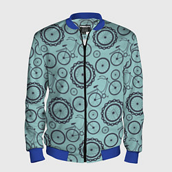 Бомбер мужской Любитель велика, цвет: 3D-синий