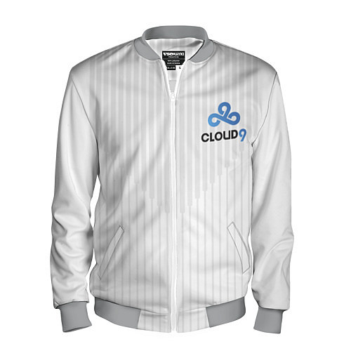 Мужской бомбер Cloud9 white / 3D-Меланж – фото 1