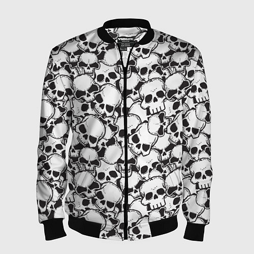 Мужской бомбер Черепа - смерть / 3D-Черный – фото 1
